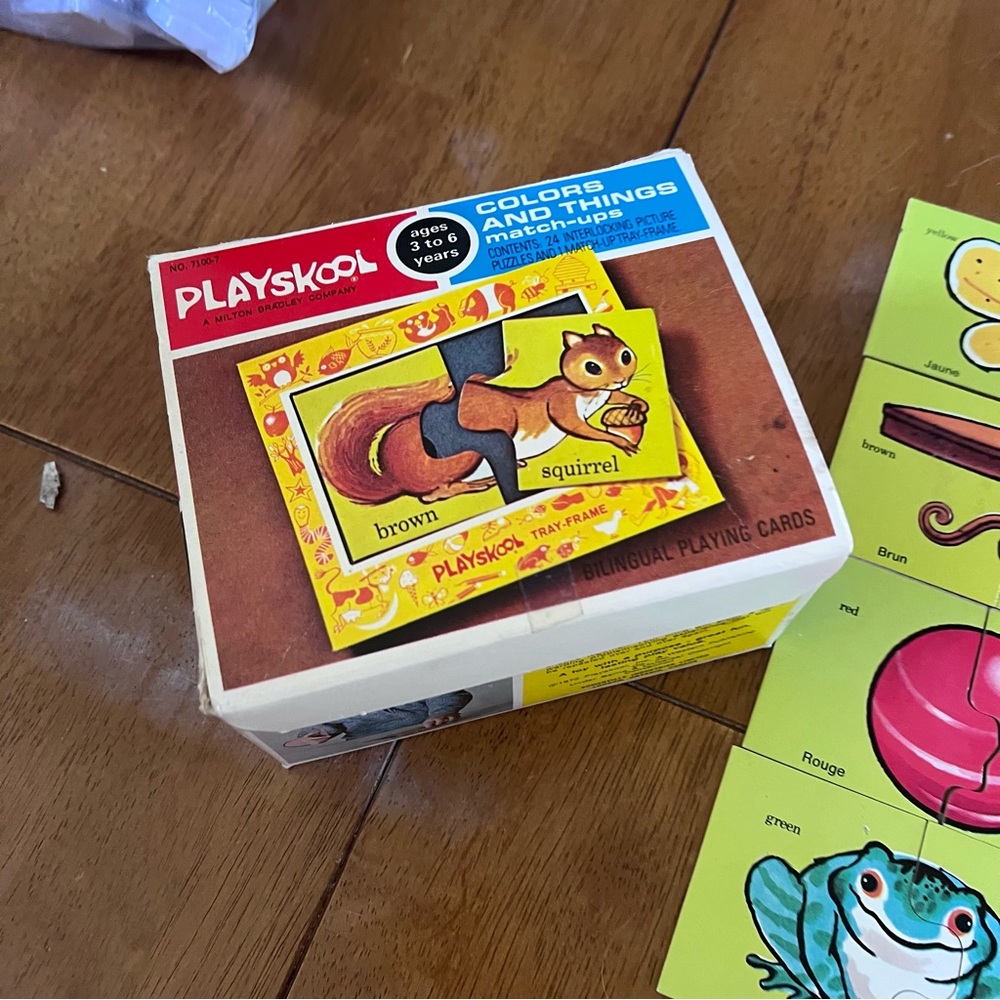 Vintage PLAYSKOOL Match-Ups colors and things Puzzles 1972